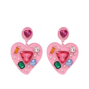 Pink Heart Earrings